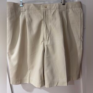 Men's small pleat on  Front Tan Shorts